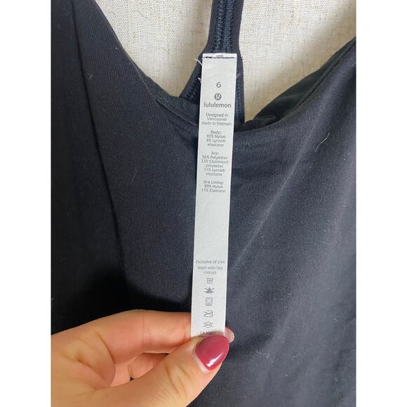 Lululemon Power Pose Black Tank Light Support for A/B Cup Size 6 - Picture 5 of 11